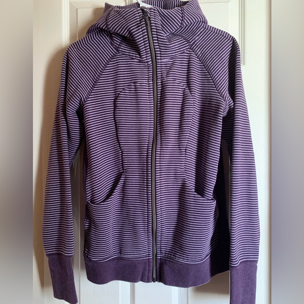 Purple Striped Lululemon Scuba Hoodie